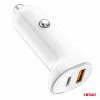 Autolader USB-A+ USB-C 20W 12/24V AMiO-03875