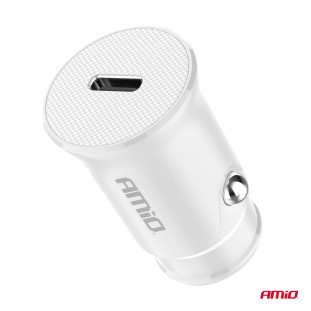 Autolader USB-C 20W 12/24V AMiO-03876