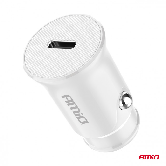 Autolader USB-C 20W 12/24V AMiO-03876