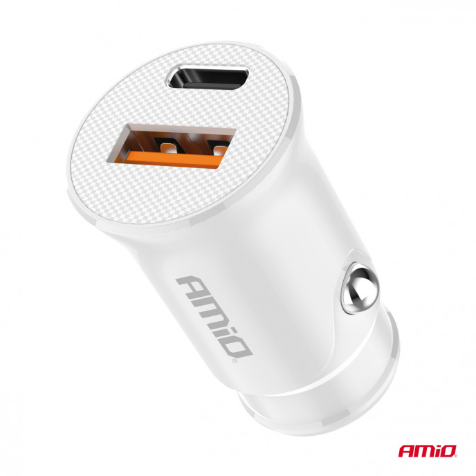 Autolader USB-A + USB-C 20W 12/24V 