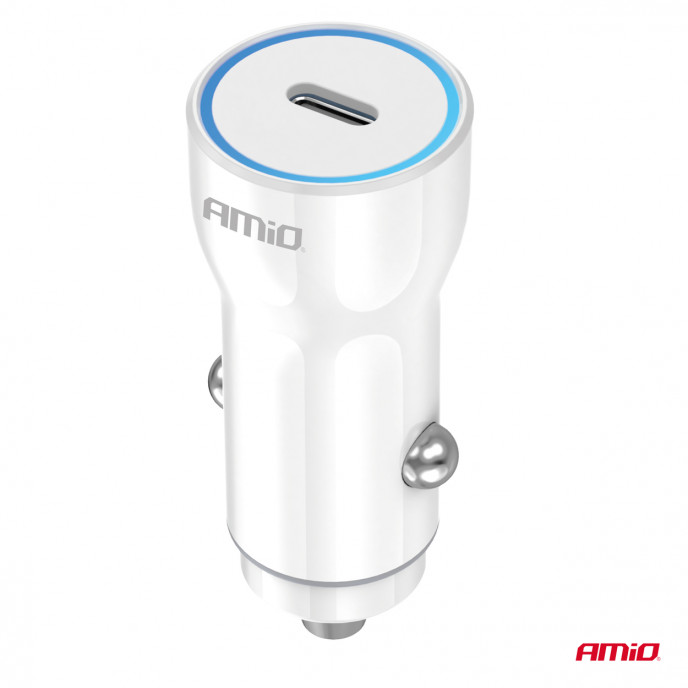 Autolader USB-C 20W 12/24V AMiO-03880