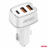Autolader 2x USB-A + USB-C 32W 12/24V AMiO-03890