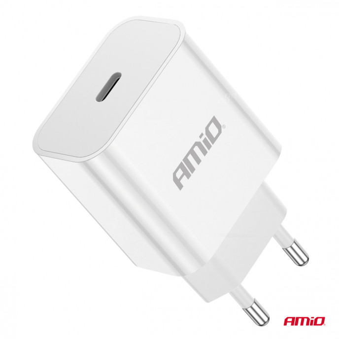 Wandlader USB-C 20W Quick Charge 230V AMIO-03891