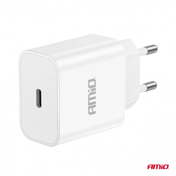 Wandlader USB-C 20W Quick Charge 230V AMIO-03891