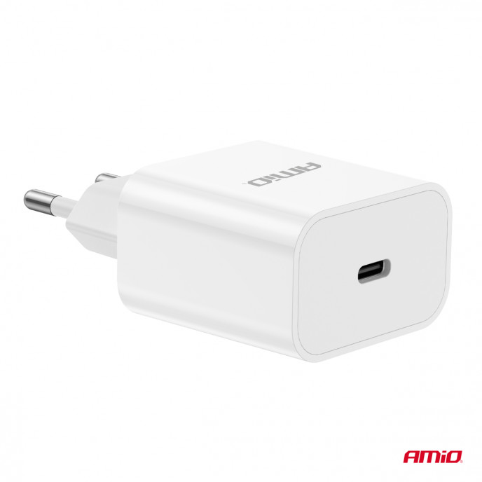 Wandlader USB-C 20W Quick Charge 230V AMIO-03891
