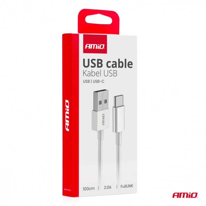 USB naar USB-C kabel 2A 100cm FullLINK AMIO-03893
