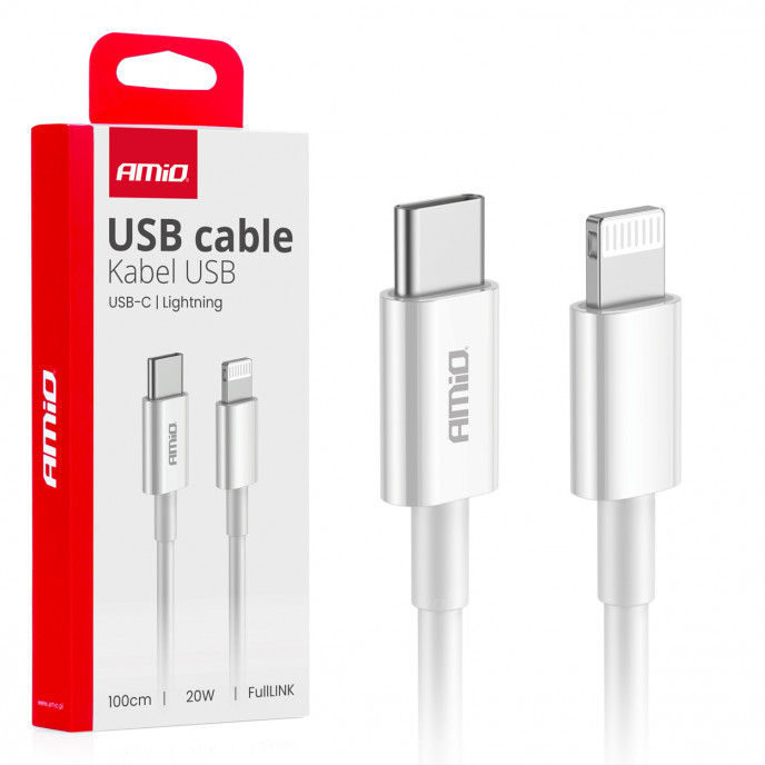 USB-C naar Lightning 20W 100cm FullLINK AMIO-03898