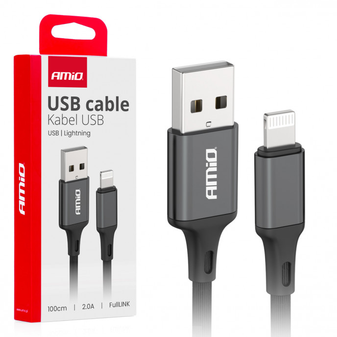 USB naar Lightning 2A 100cm FullLINK AMIO-03901