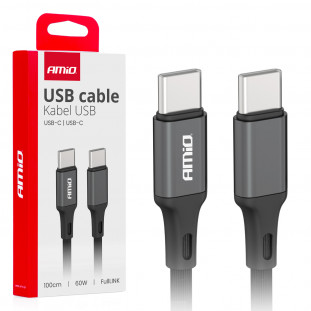 USB-C naar USB-C kabel 60W 100cm FullLINK AMIO-03902