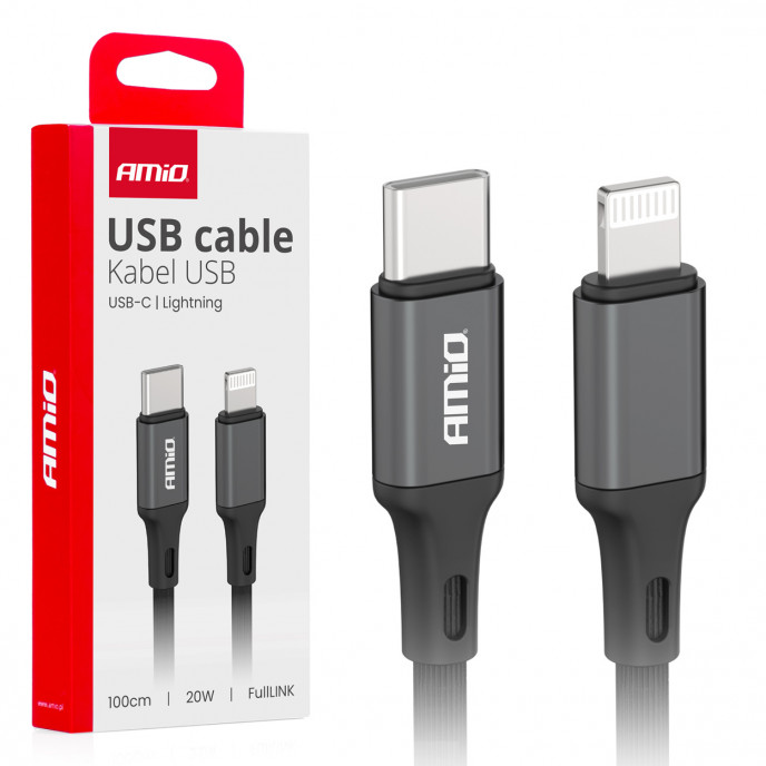 USB-C naar Lightning 20W 100cm FullLINK AMIO-03904
