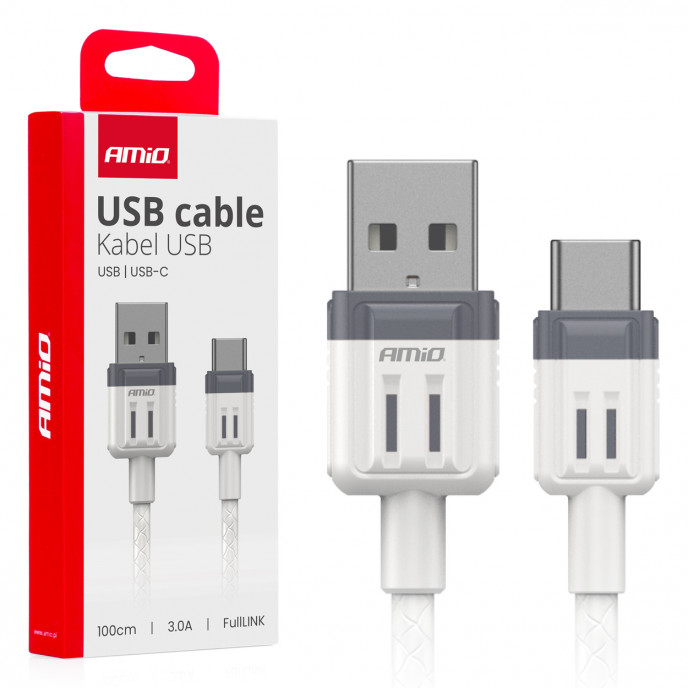 USB naar USB-C kabel 3A 100cm FullLINK AMIO-03905