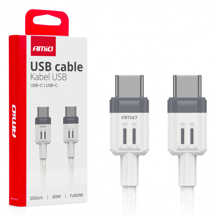 USB-C naar USB-C kabel 60W 200cm FullLINK AMIO-03909