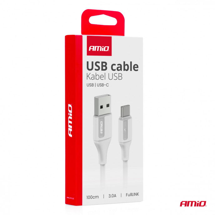 USB naar USB-C kabel 3A 100cm FullLINK AMIO-03917