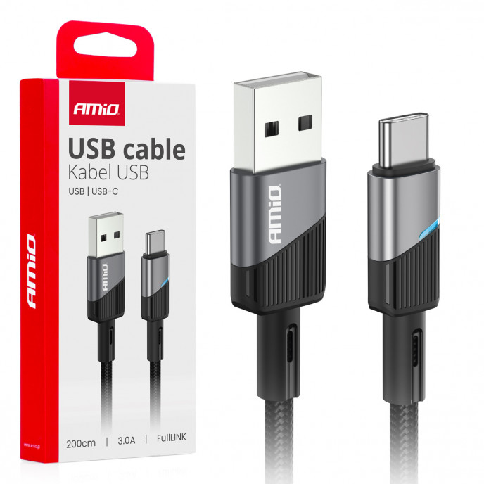 USB naar USB-C kabel 3A 200cm FullLINK AMIO-03924