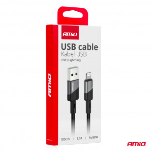 USB naar Lightning 3A 100cm FullLINK AMIO-03925