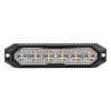 Slanke amberkleurige grillbeugel Flash lamp 6x3W LED R65 R10 12/24V IP6K9K AMIO-03930