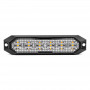 Slanke amberkleurige grillbeugel Flash lamp 6x3W LED R65 R10 12/24V IP6K9K AMIO-03930