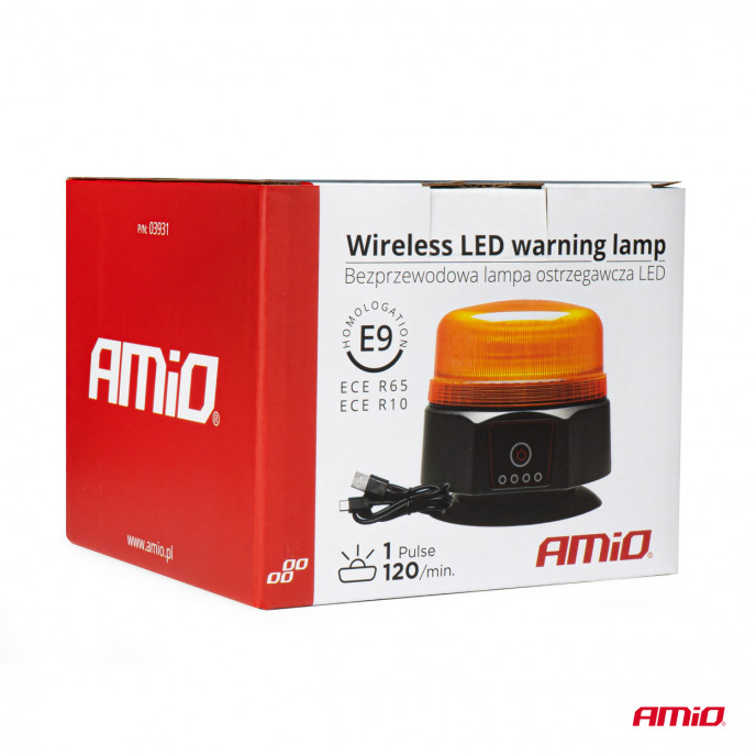 Draadloze LED-waarschuwingslamp R65 R10 12V 24V AMIO-03931
