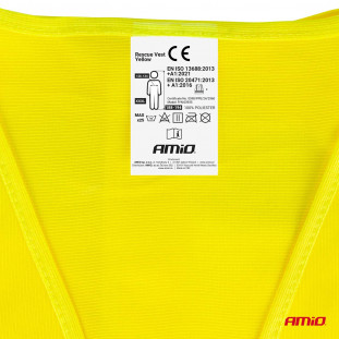 Veiligheidsvest XXXL geel met certificaat AMIO-03935