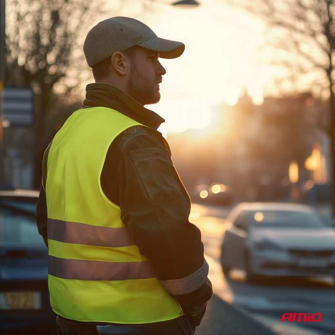 Veiligheidsvest XXXL geel met certificaat AMIO-03935