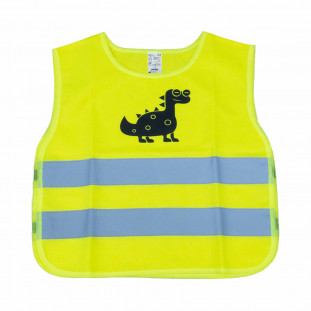 Veiligheidsvest voor kinderen geel met certificaat DINOSAUR AMIO-03936
