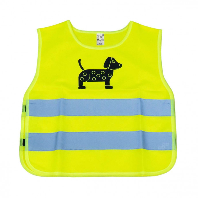 Veiligheidsvest voor kinderen geel met certificaat DOG AMIO-03937