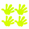 Fluorescerende stickers set HANDS AMIO-03942