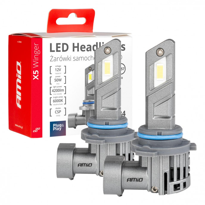 LED Koplampen X5-serie WINGER HB4 6000K max 50W AMIO-03949