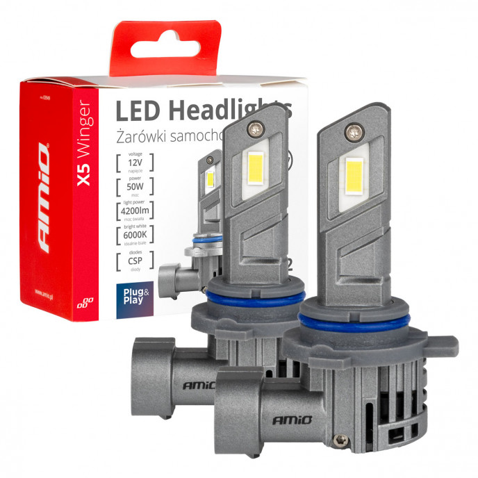 LED Koplampen X5-serie WINGER HIR2 6000K max 50W AMIO-03950