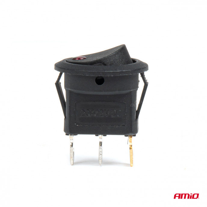 Ronde schakelaar met rood licht AMIO-03961