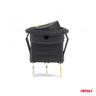 Ronde schakelaar met groen licht AMIO-03964