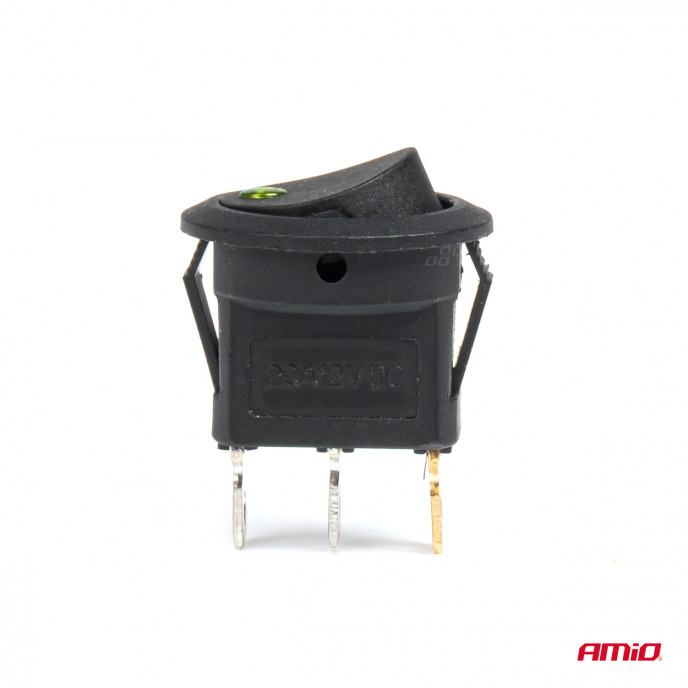 Ronde schakelaar met groen licht AMIO-03964