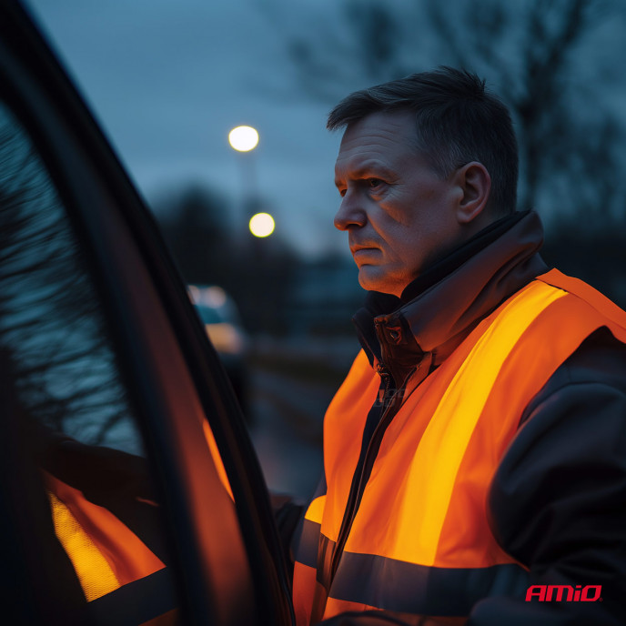 Veiligheidsvest oranje met certificaat XXL AMIO-03985