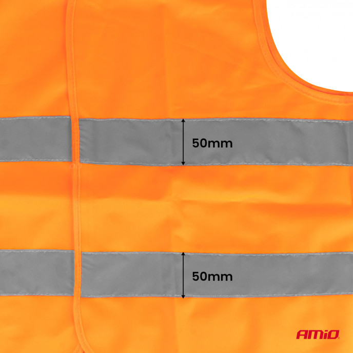 Veiligheidshesje oranje met certificaat AMIO-03986