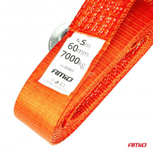 Trekriem 7000kg 60mm 5m haak+haak AMIO-03991