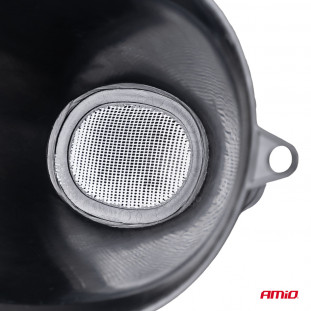 Kunststof universele trechter met zeef 3-delig elliptisch 14 cm AMIO-04037