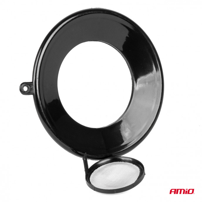 Kunststof trechter met half deksel en filter 13,5cm AMIO-04042