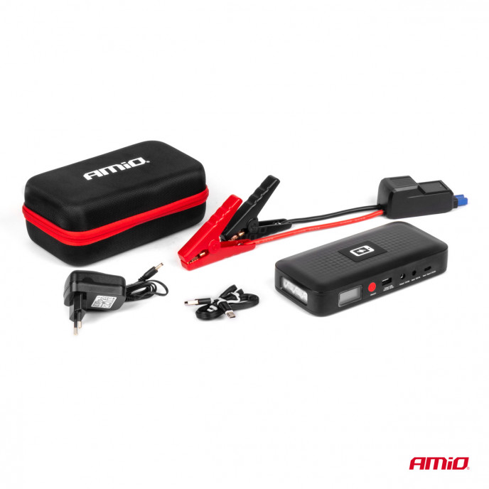 Draagbare jumpstarter powerbank 12V 12Ah 800A AMIO-04055