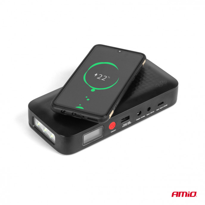 Draagbare jumpstarter powerbank 12V 12Ah 800A AMIO-04055