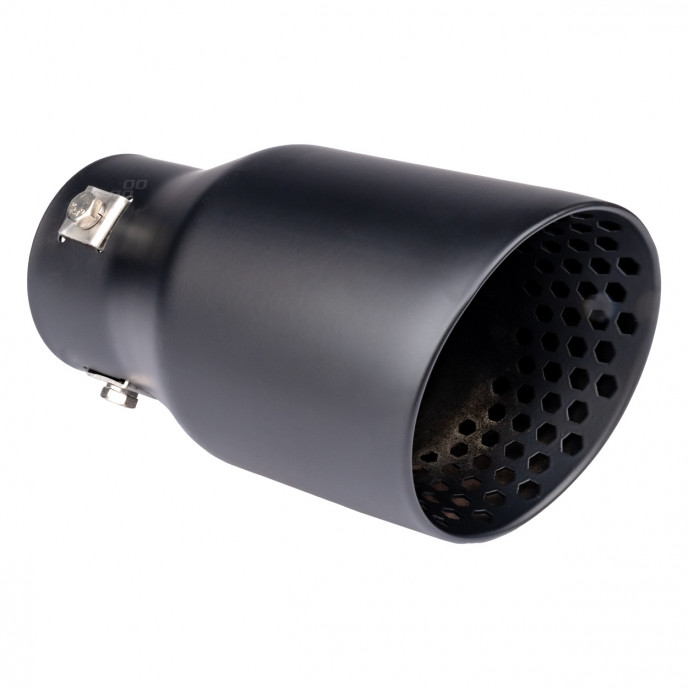 Uitlaatdempertip RVS zwart mat AMIO-04061