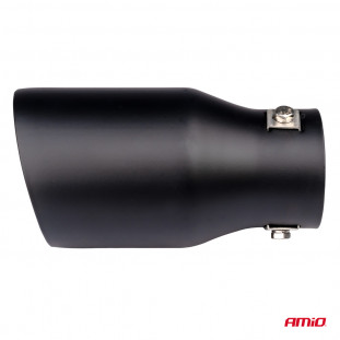 Uitlaatdempertip RVS zwart mat AMIO-04061