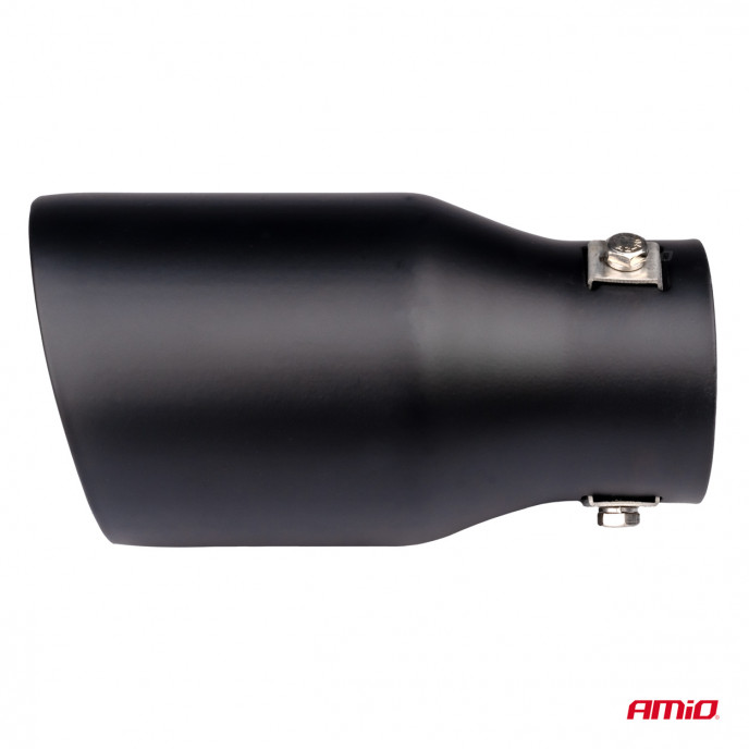 Uitlaatdempertip RVS zwart mat AMIO-04061