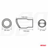 Uitlaatdempertip RVS chroom AMIO-04064