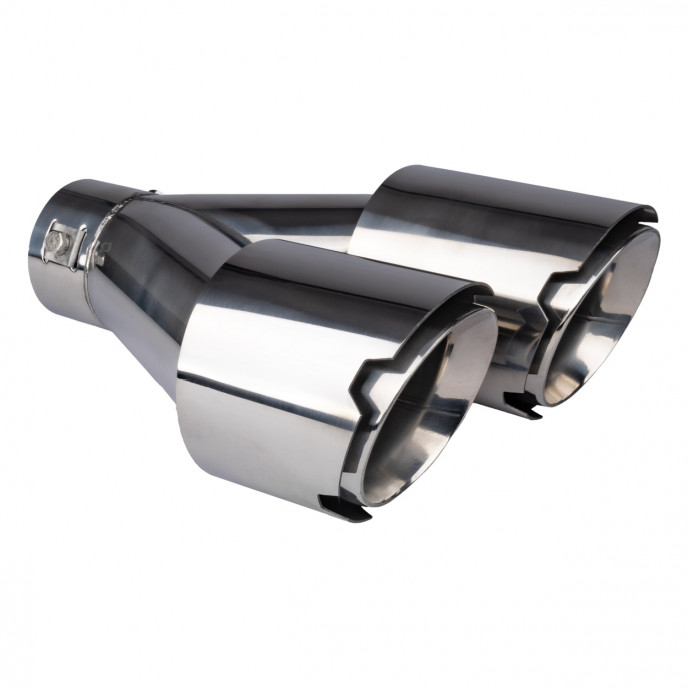 Uitlaatdempertip RVS chroom AMIO-04067