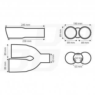 Uitlaatdemper tip RVS chroom AMIO-04068