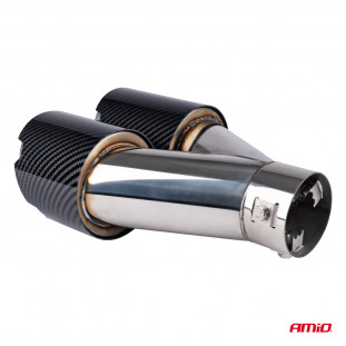 Uitlaatdemper tip RVS carbon AMIO-04070