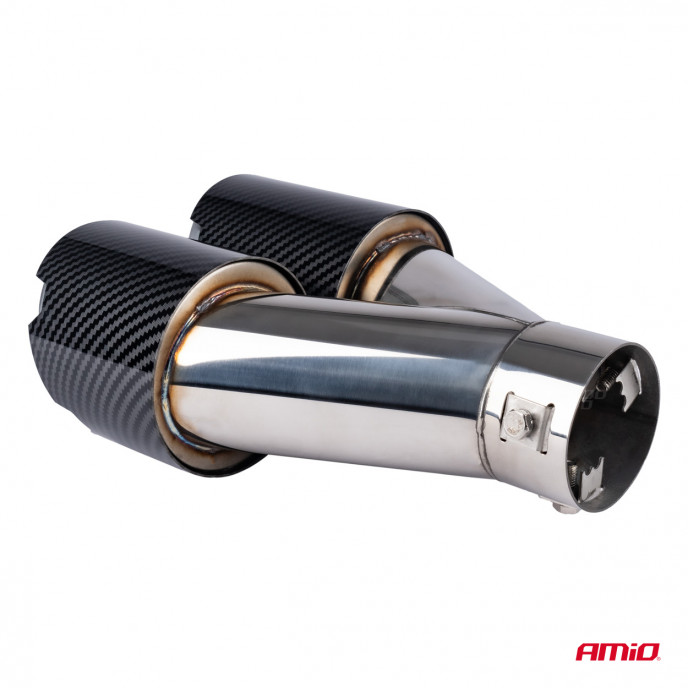 Uitlaatdemper tip RVS carbon AMIO-04070