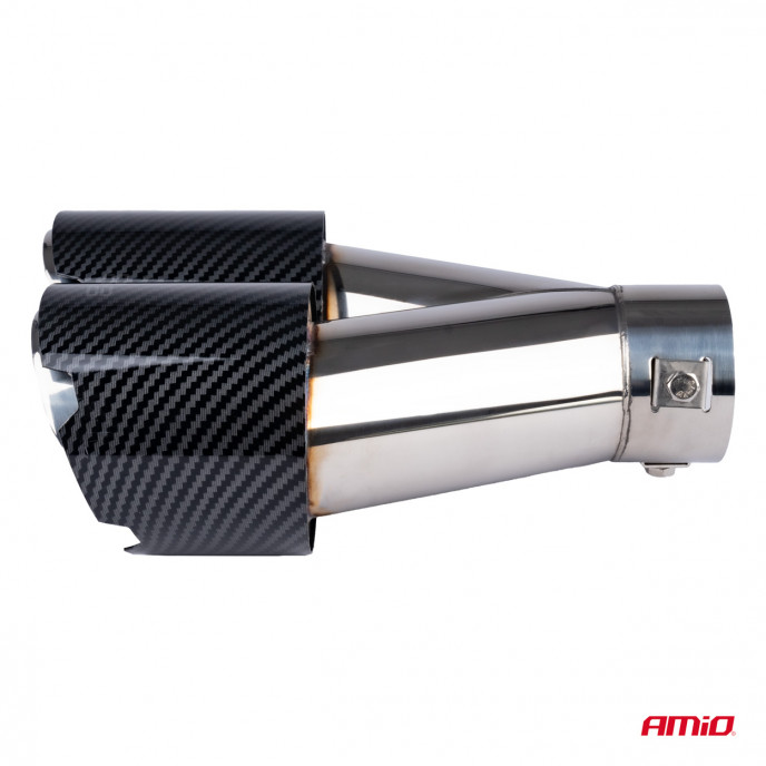 Uitlaatdemper tip RVS carbon AMIO-04070