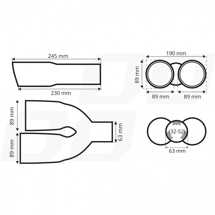 Uitlaatdemper tip RVS carbon AMIO-04070