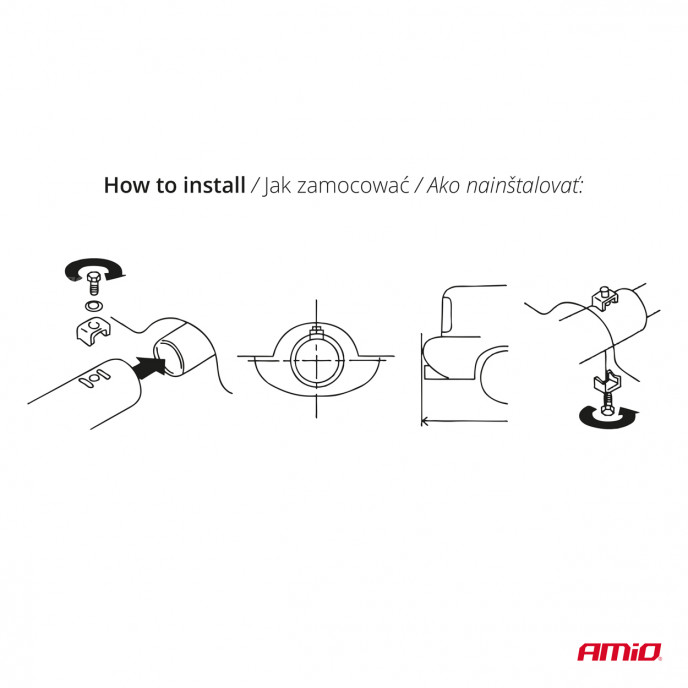 Uitlaatdemper tip RVS groen AMIO-04071